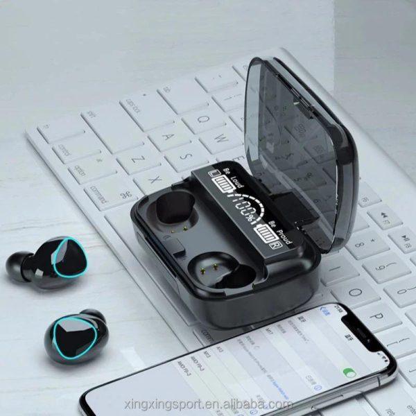 Black Long-Lasting Battery With Fast Charge 10 Earbuds