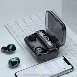 Black Long-Lasting Battery With Fast Charge 10 Earbuds