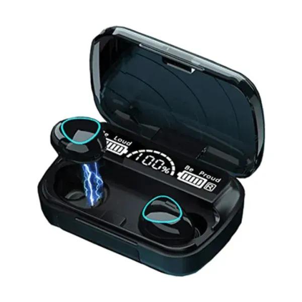 Black Long-Lasting Battery With Fast Charge 10 Earbuds