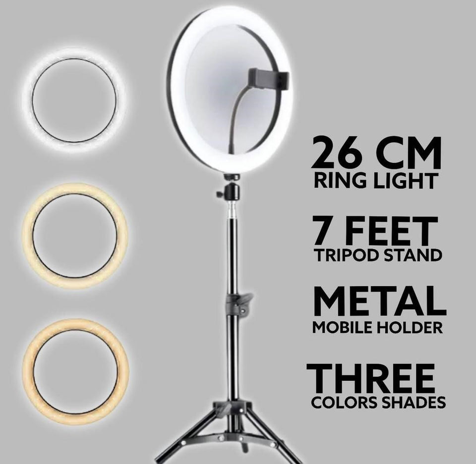 26cm Ring Light With Tripod Stand