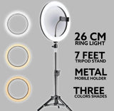 26cm Ring Light With Tripod Stand